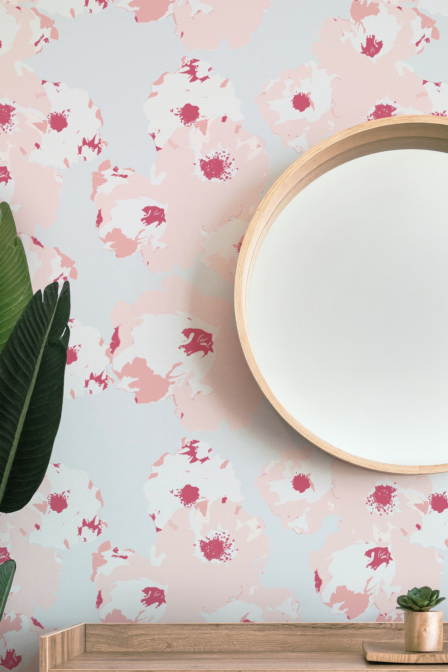 Cascading Pink Roses