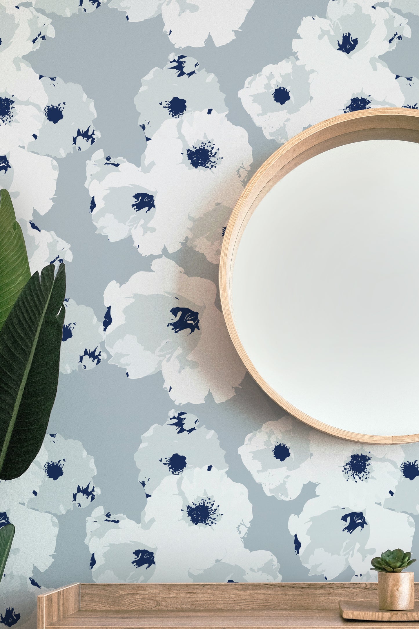 Cascading Blue Roses