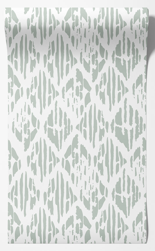 Painted Diamond Wallpaper – Soft Green