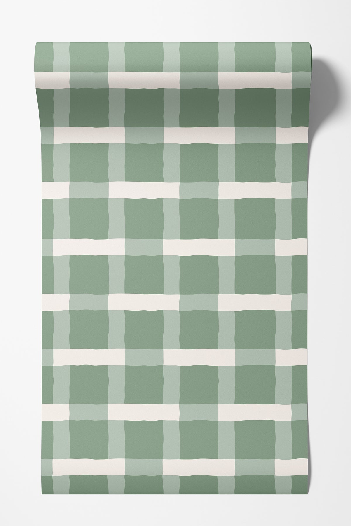 Wavy Plaid - Blue Fabric
