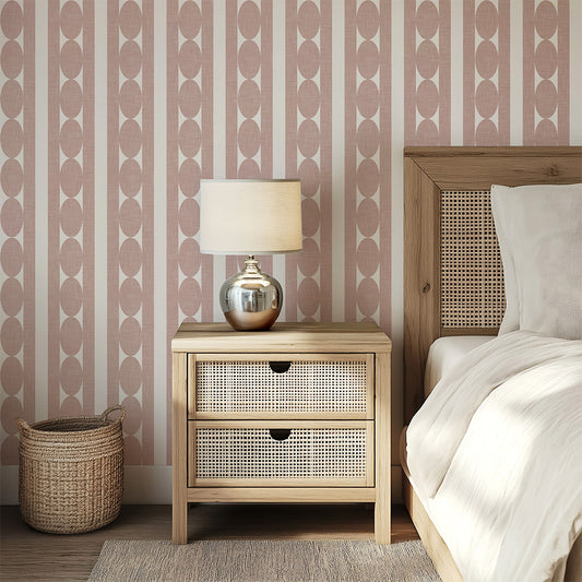 Dotty Stripe Geometric Wallpaper