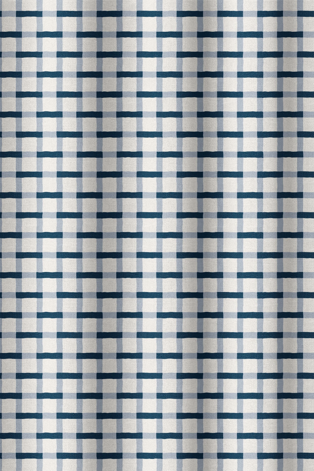 Wavy Plaid - Blue Fabric