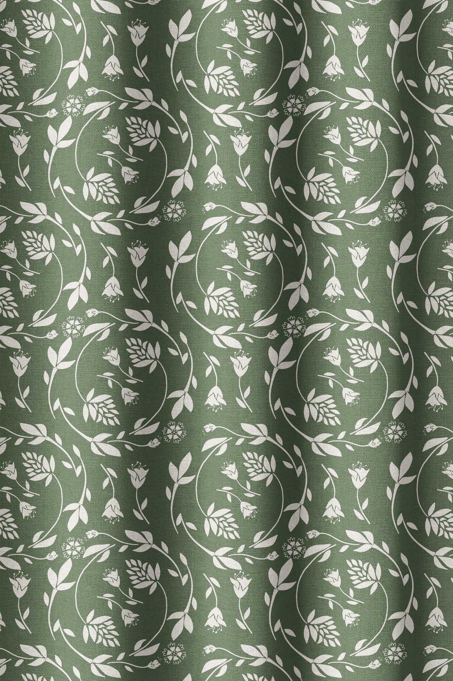 Floral Swirl - Green