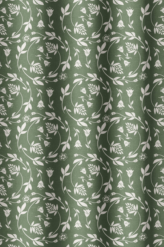 Floral Swirl - Green