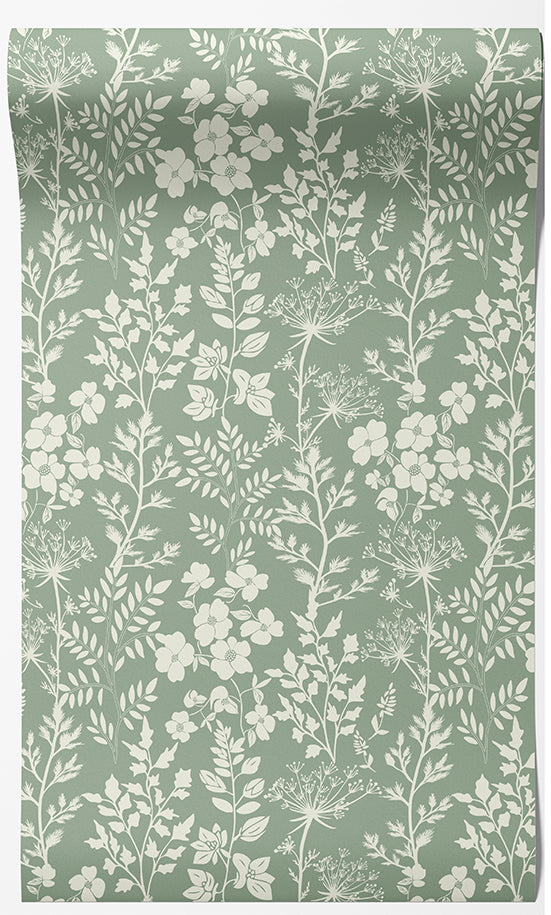 Cottage Fields Floral Wallpaper
